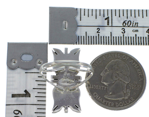 Genuine Sterling Silver And Lapis Ring Size 7-1/4 EX44296